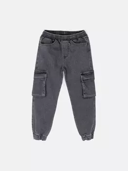 Джинсы карго "Темно-серые" для мальчиков 7+