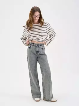 Джинсы Wide fit "Серо-голубые" женские