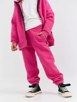 Джоггеры "Бабл-гам" с карманами утепленные