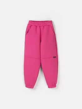 Джоггеры "Бабл-гам" с карманами утепленные 7+