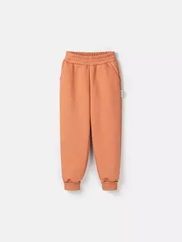 Джоггеры "Карамель" с карманами утепленные