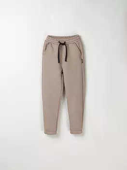 Джоггеры "Кокос" с карманами утепленные 7+