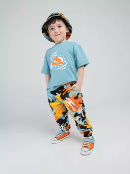 Джоггеры облегченные "Позитивный камуфляж" с карманами