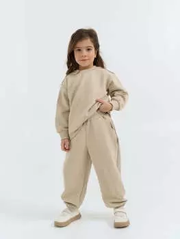 Джоггеры оверсайз из 100% хлопка "Беж"