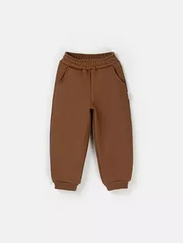 Джоггеры оверсайз "Каштан" с карманами утепленные