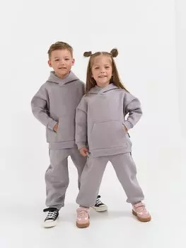 Джоггеры оверсайз "Пепел" с карманами утепленные