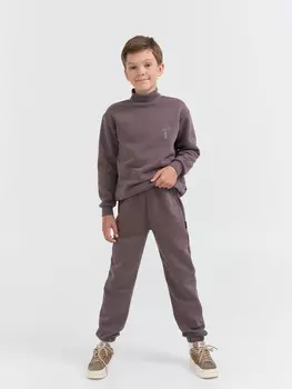 Джоггеры "Темный шоколад" утепленные 7+