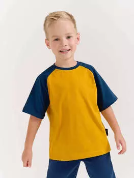 Футболка Колор блок "Горчица"