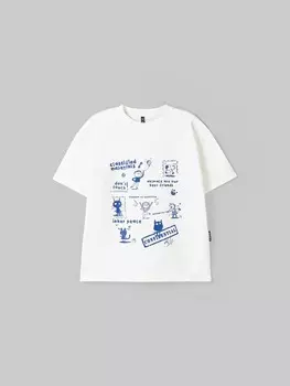 Футболка оверсайз "Молоко" с принтом 7+