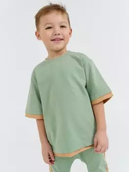 Футболка оверсайз "Полынь" с контрастной отделкой