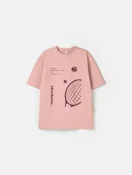 Футболка оверсайз "Пудра" 7+