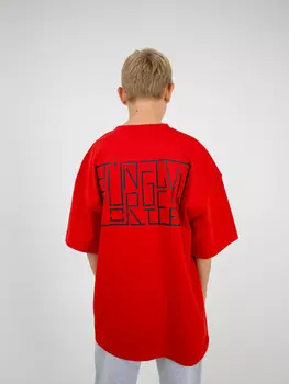 Футболка оверсайз с печатью "ТОМАТ"