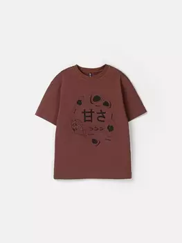 Футболка оверсайз "Шоколад" с принтом 7+