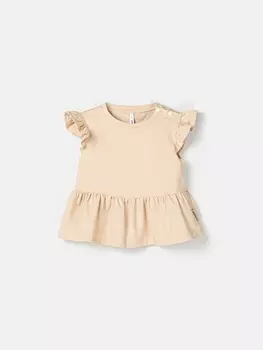 Футболка с баской "Крем-брюле"