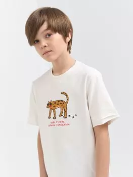 Футболка с необработанными срезами "Гепард" 7+