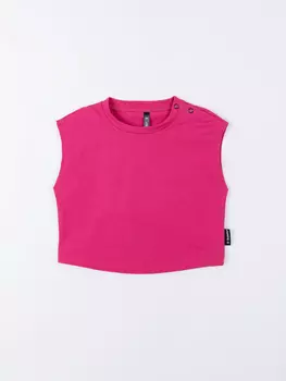 Футболка укороченная без рукавов "Бабл-гам"