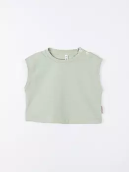 Футболка укороченная без рукавов "Шалфей"