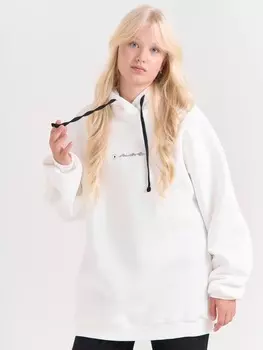 Худи оверсайз "МОЛОКО" с принтом утепленное подростковое