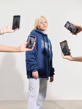 Худи оверсайз с печатью "ШТОРМ" утепленное