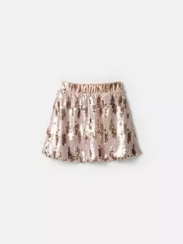 Юбка с пайетками "Розовое золото"