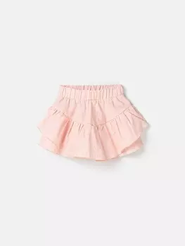 Юбка-шорты с воланом "Персик"