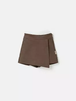 Юбка-шорты вельветовая "Трюфель" 7+