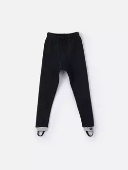 Кальсоны из термополотна "Черный меланж" с гульфиком