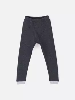 Кальсоны из термополотна "Черный меланж" 7+ с гульфиком