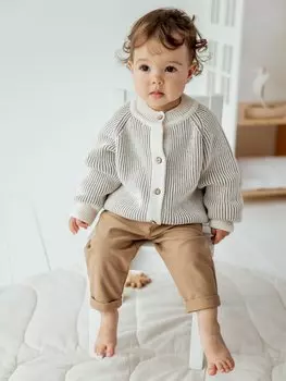 Кардиган вязаный "Какао" 0+