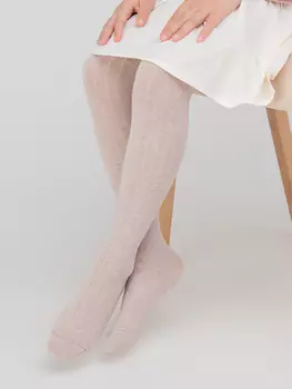 Колготки лапша однотонные "Бежевый меланж"