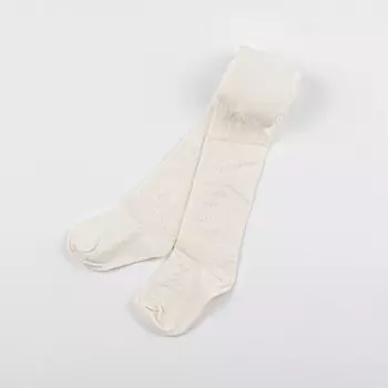 Колготки "Молоко" с цветочным узором