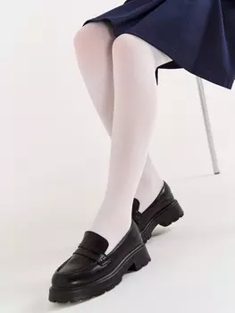 Колготки однотонные "Белые" 7+