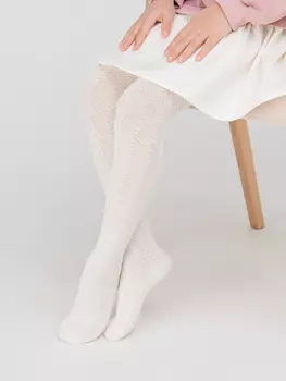 Колготки "Тофу" с узором "Ёлочка"