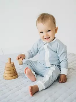 Комбинезон из термополотна "Серый меланж" 0+