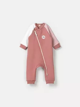 Комбинезон-косуха Колор блок "Пепельная роза" утепленный 0+