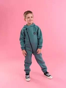 Комбинезон-косуха с капюшоном и клапаном "Море" утепленный