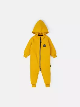 Комбинезон с капюшоном и карманами "Горчица" утепленный