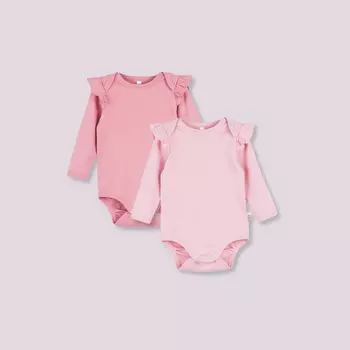 Комплект боди с длинным рукавом и крылышками "Роза/Пепельная роза"