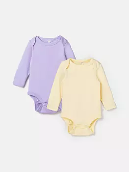 Комплект боди с длинным рукавом "Нарцисс/Лаванда" 0+