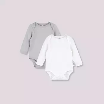 Комплект боди с длинным рукавом "Сливки/Жемчуг"