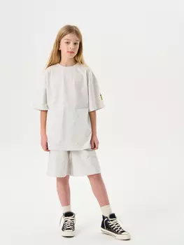 Комплект футболка и шорты "Серый меланж" 7+