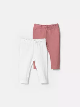 Комплект лосин "Пепельная роза/Молоко" 2 шт 0+