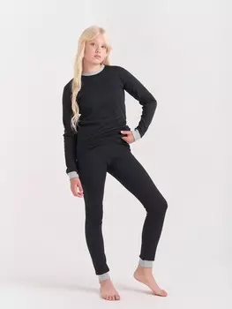 Комплект термобелья "ЧЕРНЫЙ МЕЛАНЖ" подростковый для девушек