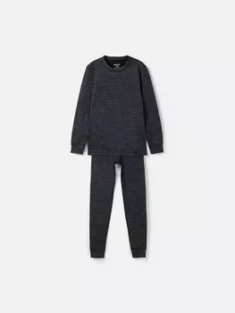 Комплект термобелья "Графит меланж" с шерстью для мальчиков 7+