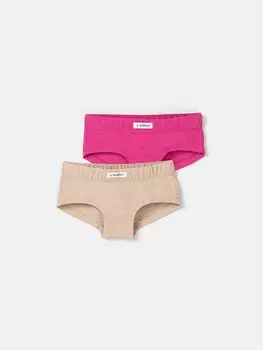 Комплект трусов для девочек "Беж/Фуксия" 2 шт