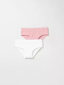 Комплект трусов для девочек "Роза/Молоко" 2шт