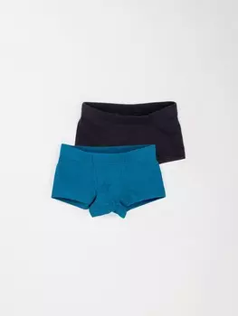 Комплект трусов для мальчиков "Уголь/Изумруд" 2шт