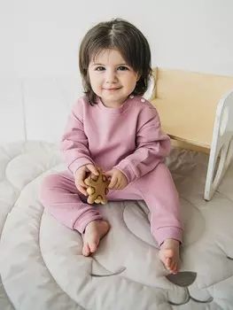 Костюм из рифленной ткани "Пудра" 0+