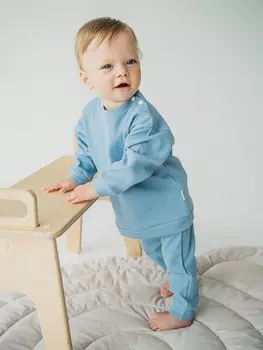 Костюм из рифленной ткани "Светлый деним" 0+