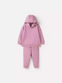 Костюм с худи "Орхидея" с вышивкой утепленный